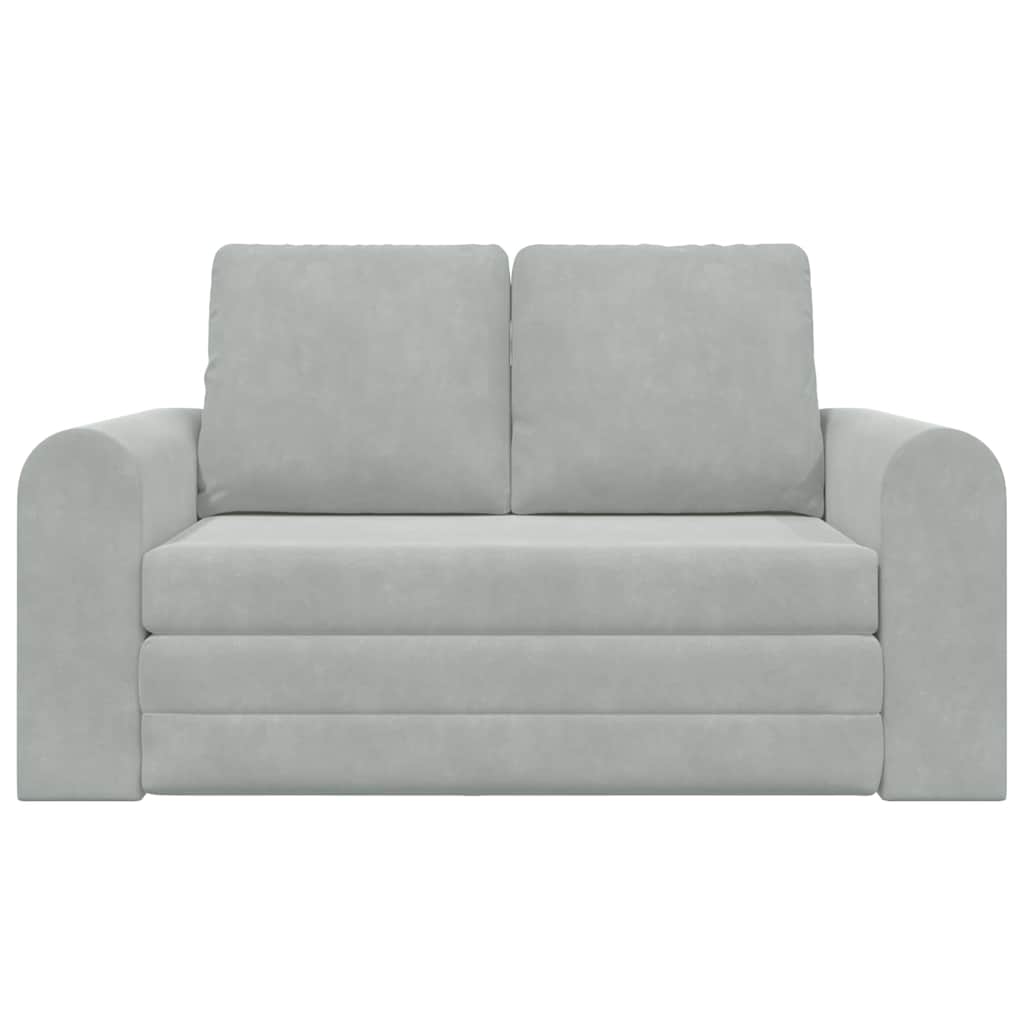 Sofa Bed Light Grey 148 x 71 x 83 cm Velvet